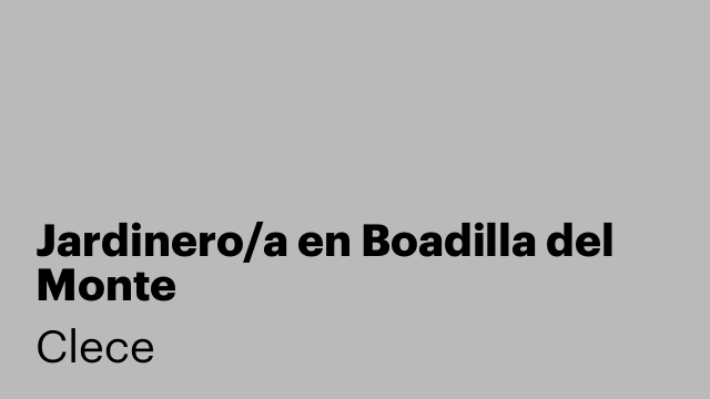 Jardinero/a en Boadilla del Monte