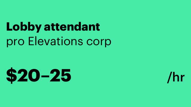 Lobby attendant