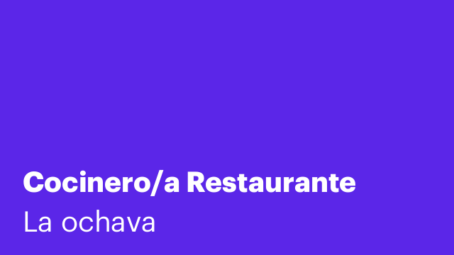 Cocinero/a Restaurante