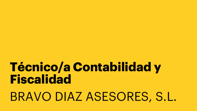 Técnico/a Contabilidad y Fiscalidad