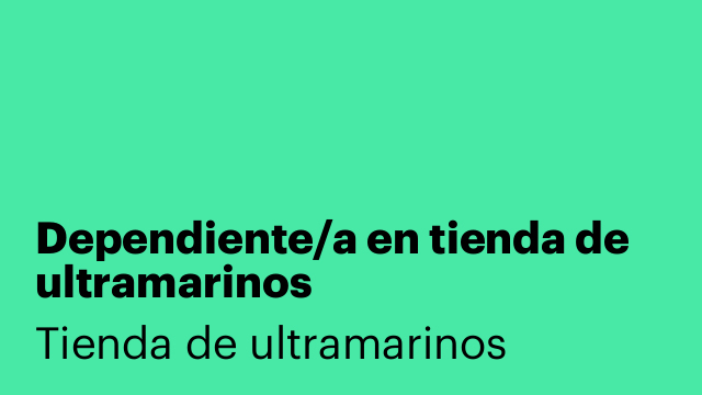 Dependiente/a en tienda de ultramarinos