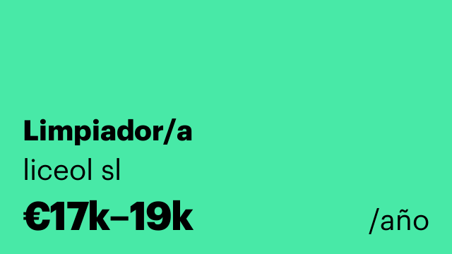 Limpiador/a