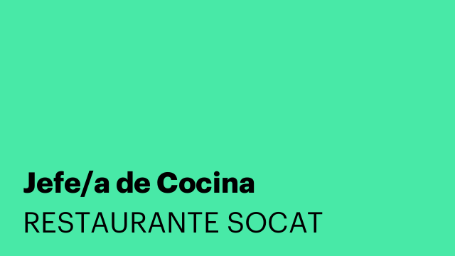 Jefe/a de Cocina