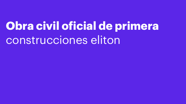 Obra civil oficial de primera