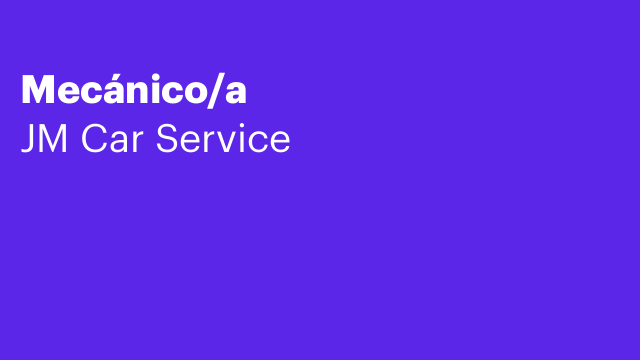 Mecánico/a