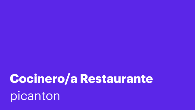 Cocinero/a Restaurante