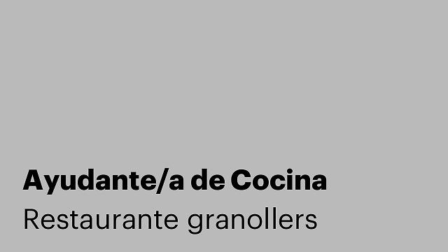 Ayudante/a de Cocina