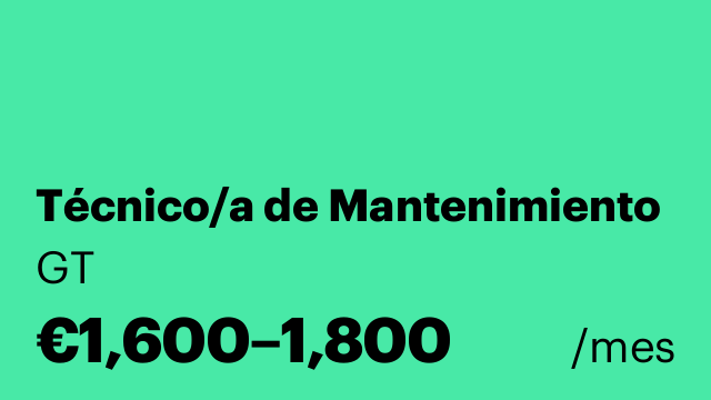 Técnico/a de Mantenimiento