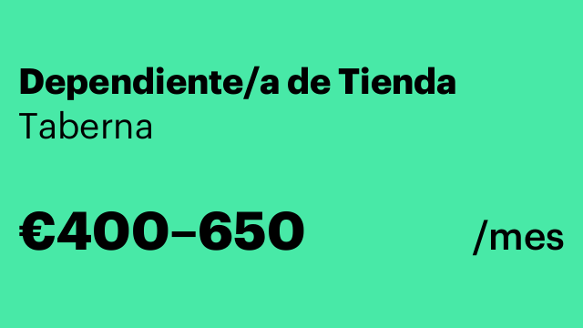 Dependiente/a de Tienda