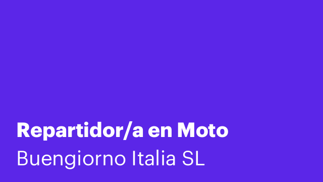 Repartidor/a en Moto