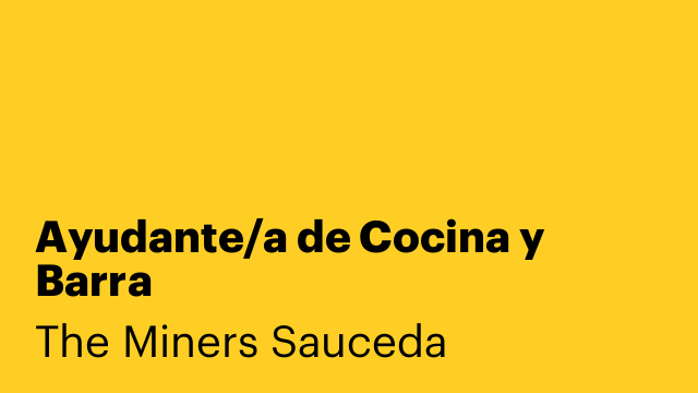 Ayudante/a de Cocina y Barra