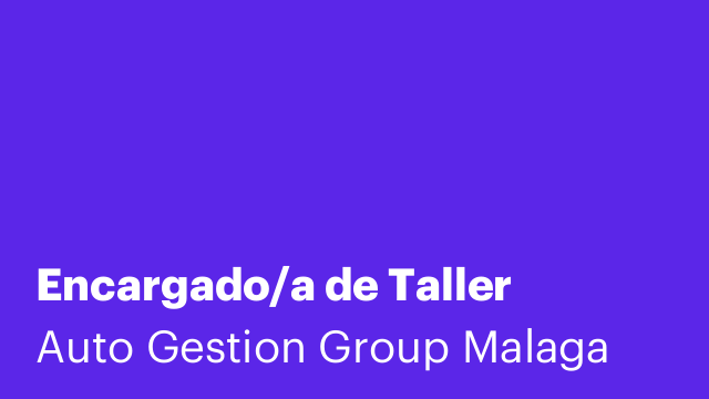 Encargado/a de Taller