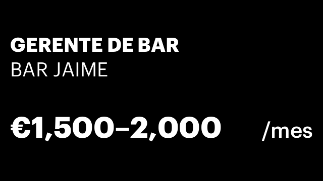 GERENTE DE BAR