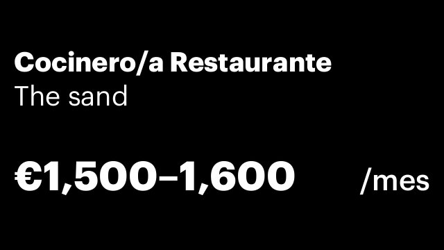 Cocinero/a Restaurante