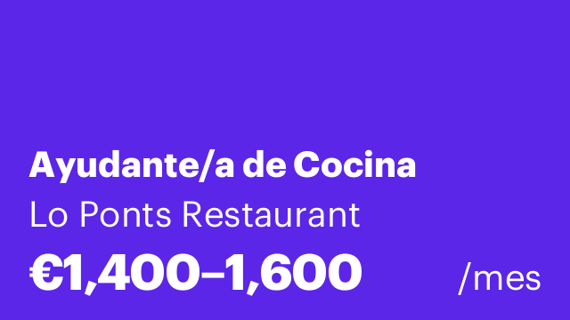 Ayudante/a de Cocina