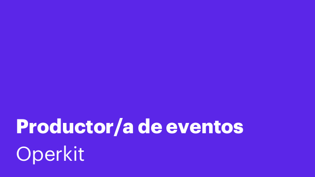 Productor/a de eventos
