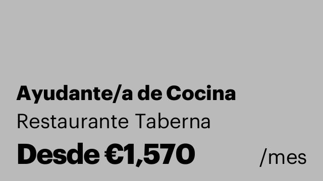 Ayudante/a de Cocina