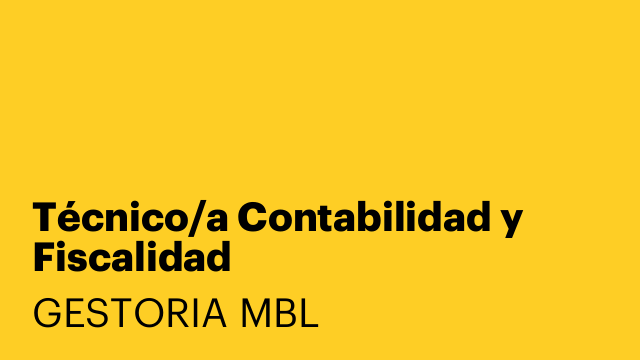 Técnico/a Contabilidad y Fiscalidad