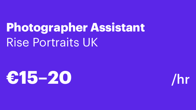 Photographer Assistant