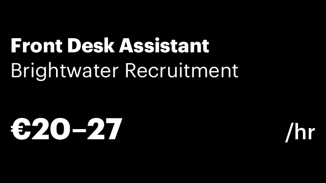 Front Desk Assistant