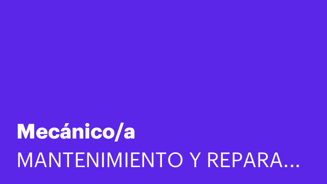 Mecánico/a