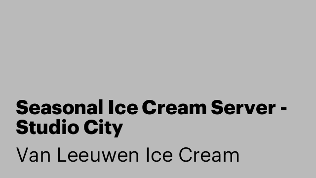 Seasonal Ice Cream Server - Studio City
