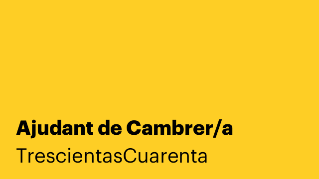 Ajudant de Cambrer/a