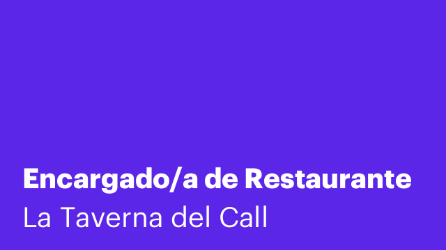 Encargado/a de Restaurante