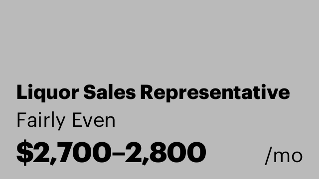 Liquor Sales Representative