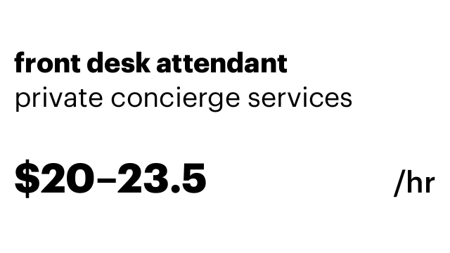 front desk attendant