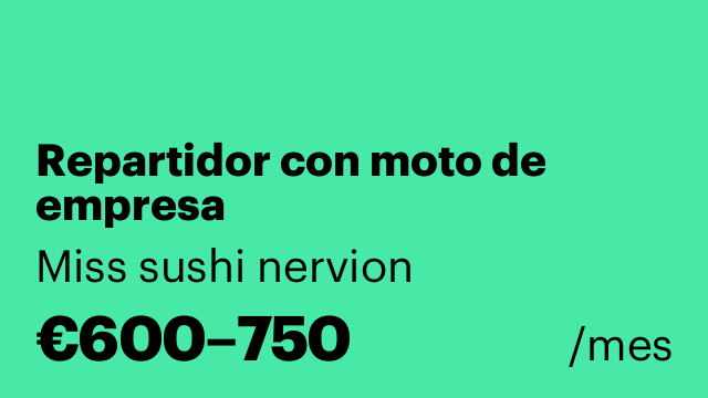 Repartidor con moto de empresa