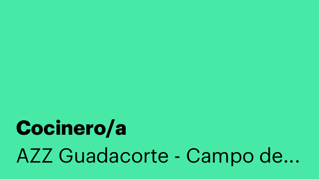 Cocinero/a