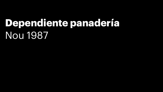 Dependiente panadería