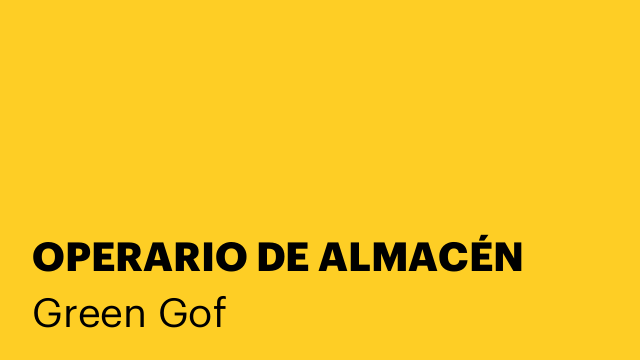 OPERARIO DE ALMACÉN