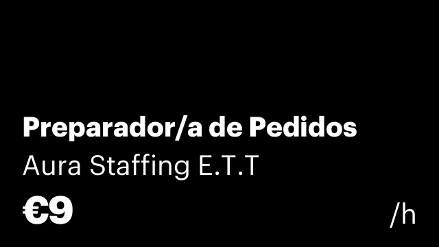 Preparador/a de Pedidos