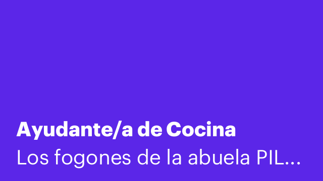 Ayudante/a de Cocina