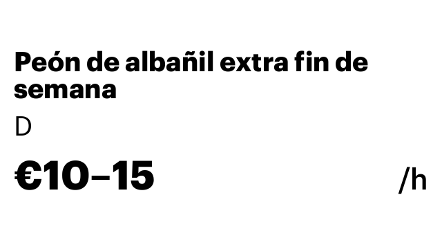 Peón de albañil extra fin de semana