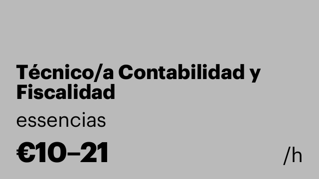 Técnico/a Contabilidad y Fiscalidad