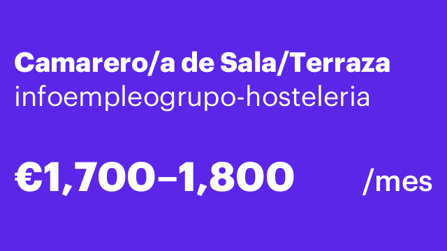 Camarero/a de Sala/Terraza