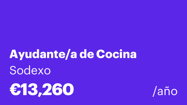 Ayudante/a de Cocina
