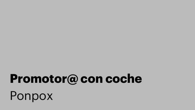 Promotor@ con coche