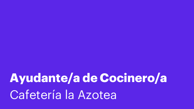 Ayudante/a de Cocinero/a