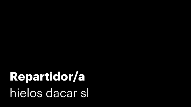 Repartidor/a