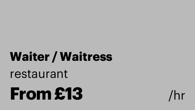 Waiter / Waitress