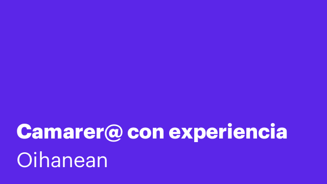 Camarer@ con experiencia