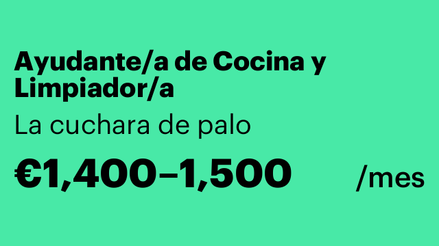 Ayudante/a de Cocina y Limpiador/a