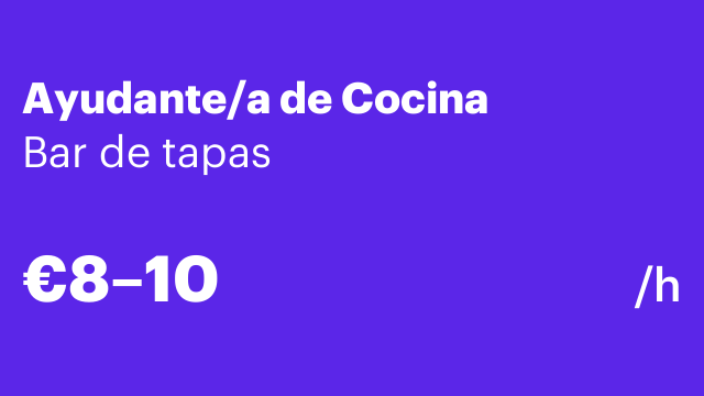 Ayudante/a de Cocina