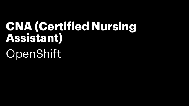 CNA (Certified Nursing Assistant)