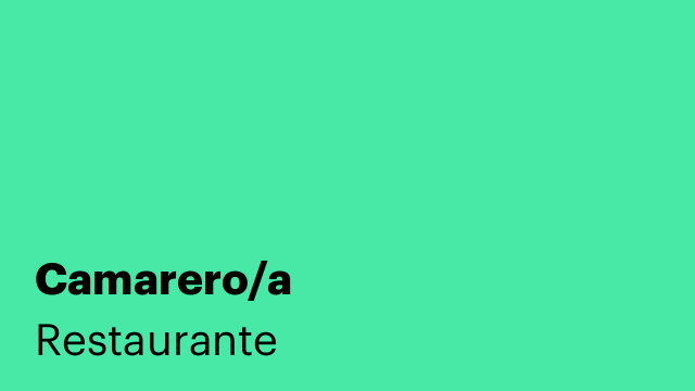 Camarero/a