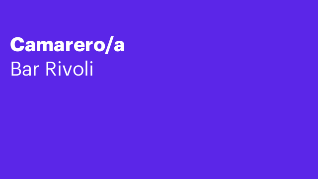 Camarero/a